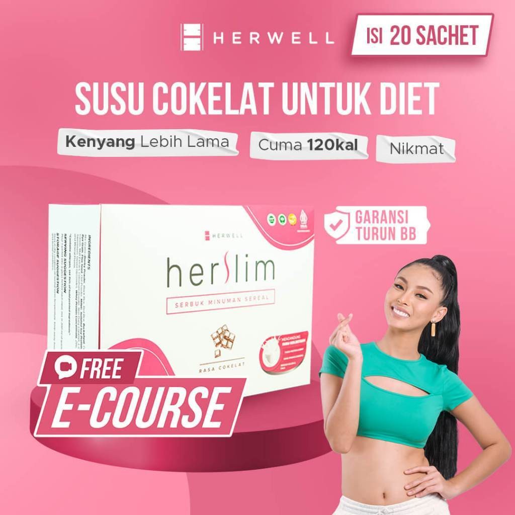 Herwell Herslim - Susu Coklat Untuk Diet/Susu/Coklat/Meal Replacement/Minuman Diet/Penurun Berat Bad