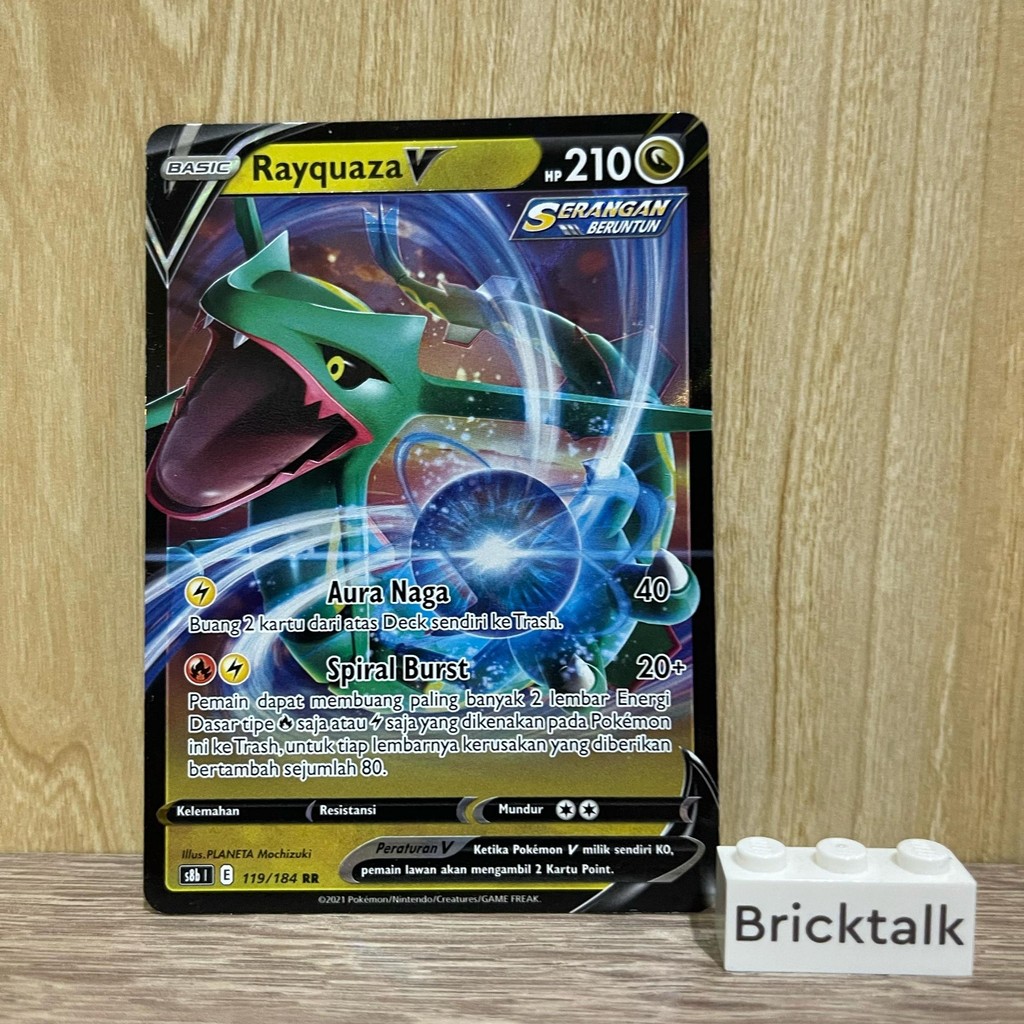 rayquaza v RR s8b 119/184 TCG pokemon