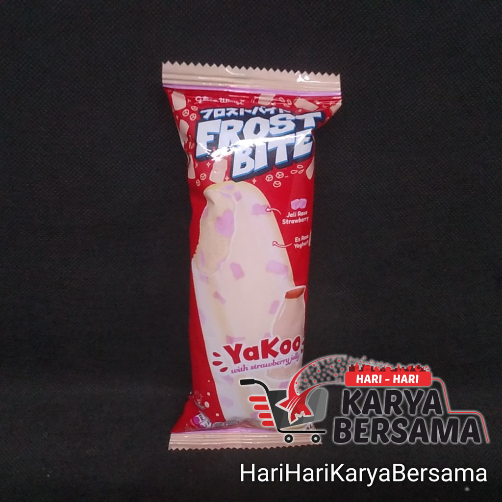 

ICE CREAM GLICO WINGS FROST BITE YAKOO WITH STRAWBERRY JELLY 60ML