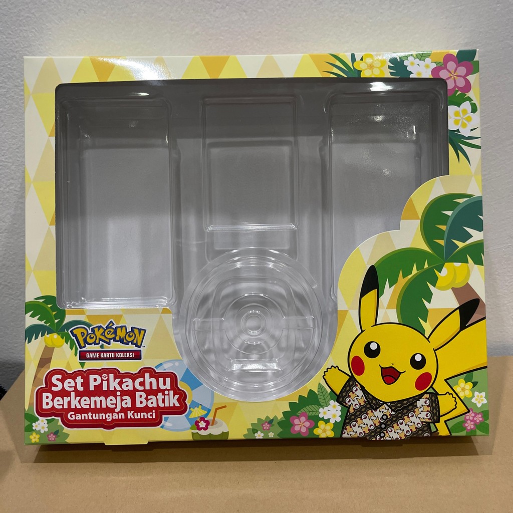 Box Set Pikachu Berkemeja Batik Gantungan Kunci Pokemon Game Kartu Koleksi Card Pikachu's Indonesia 