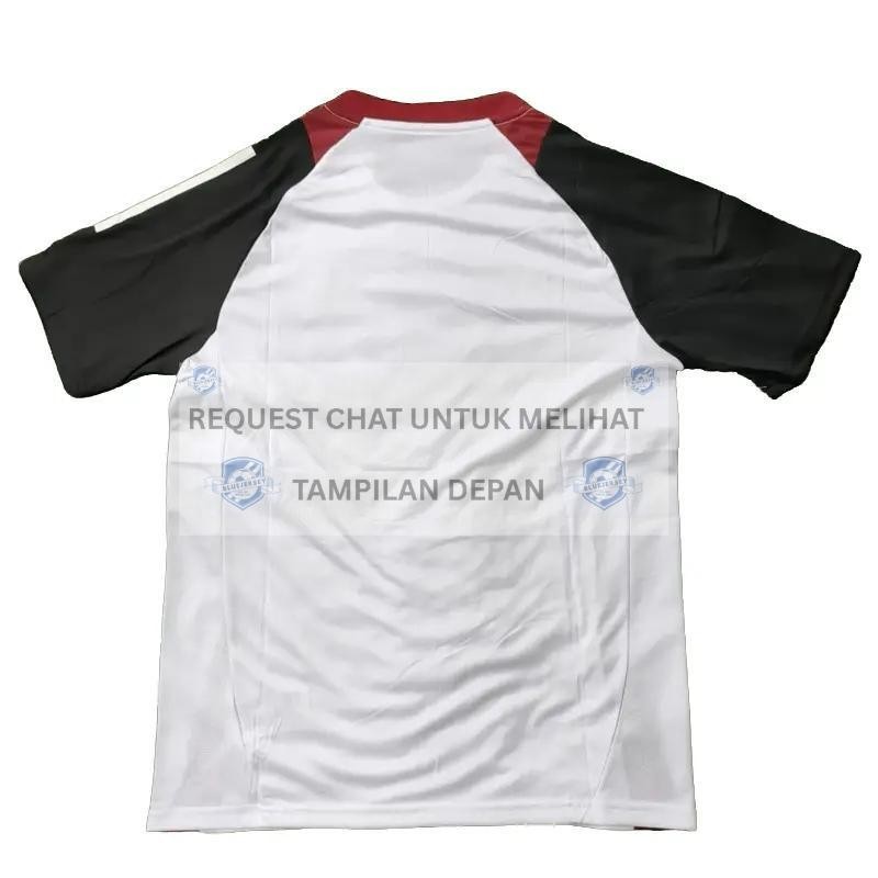 JERSEY BAJU BOLA MEN.U TRAINING PREMATCH PUTIH TEZOS 2024/2025 FANS VERSION
