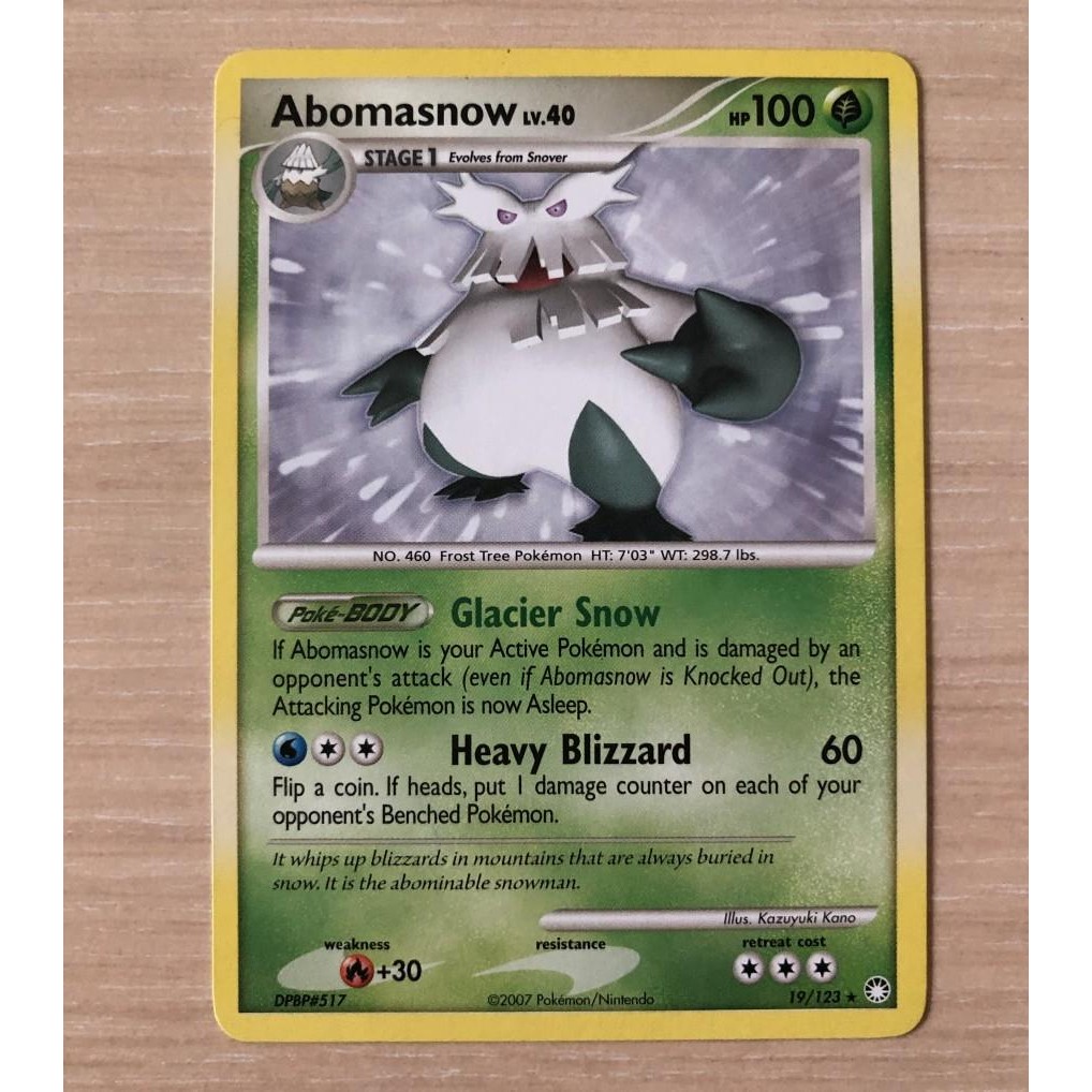 Abomasnow 19/123 Rare Pokemon TCG Card Charizard Blastoise Venusaur Ex