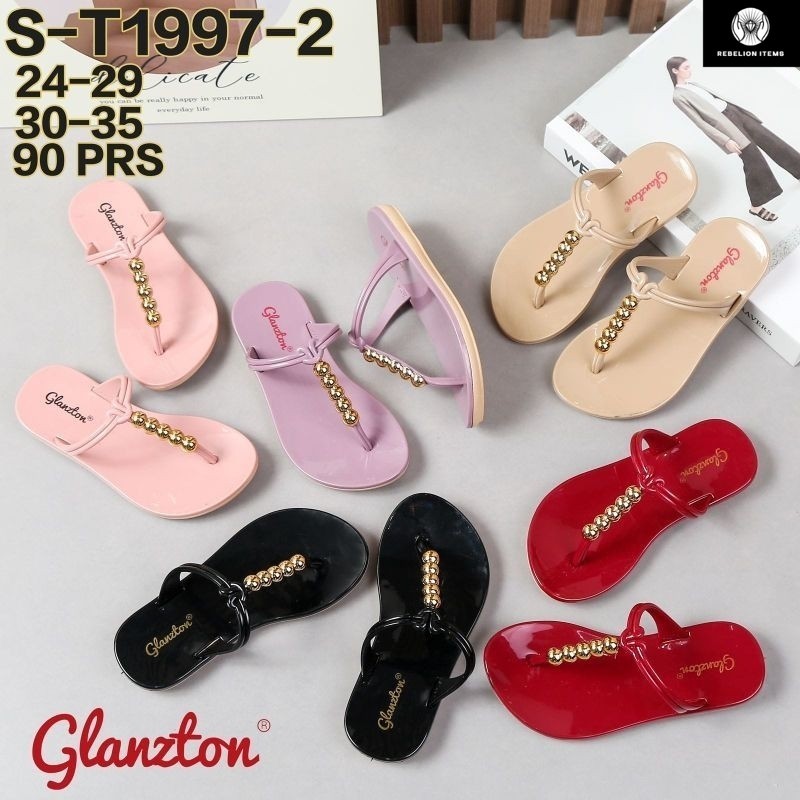id GLANZTON SANDAL ANAK-ANAK KARET JELLY GLOSSY WANITA IMPOR TERBARU
