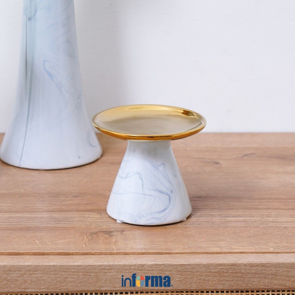 Informa 11.5x11.5x10.5 cm Istanbul Tempat Lilin Dekorasi Ss Candle Holder Deco Wadah Lilin Dekoratif