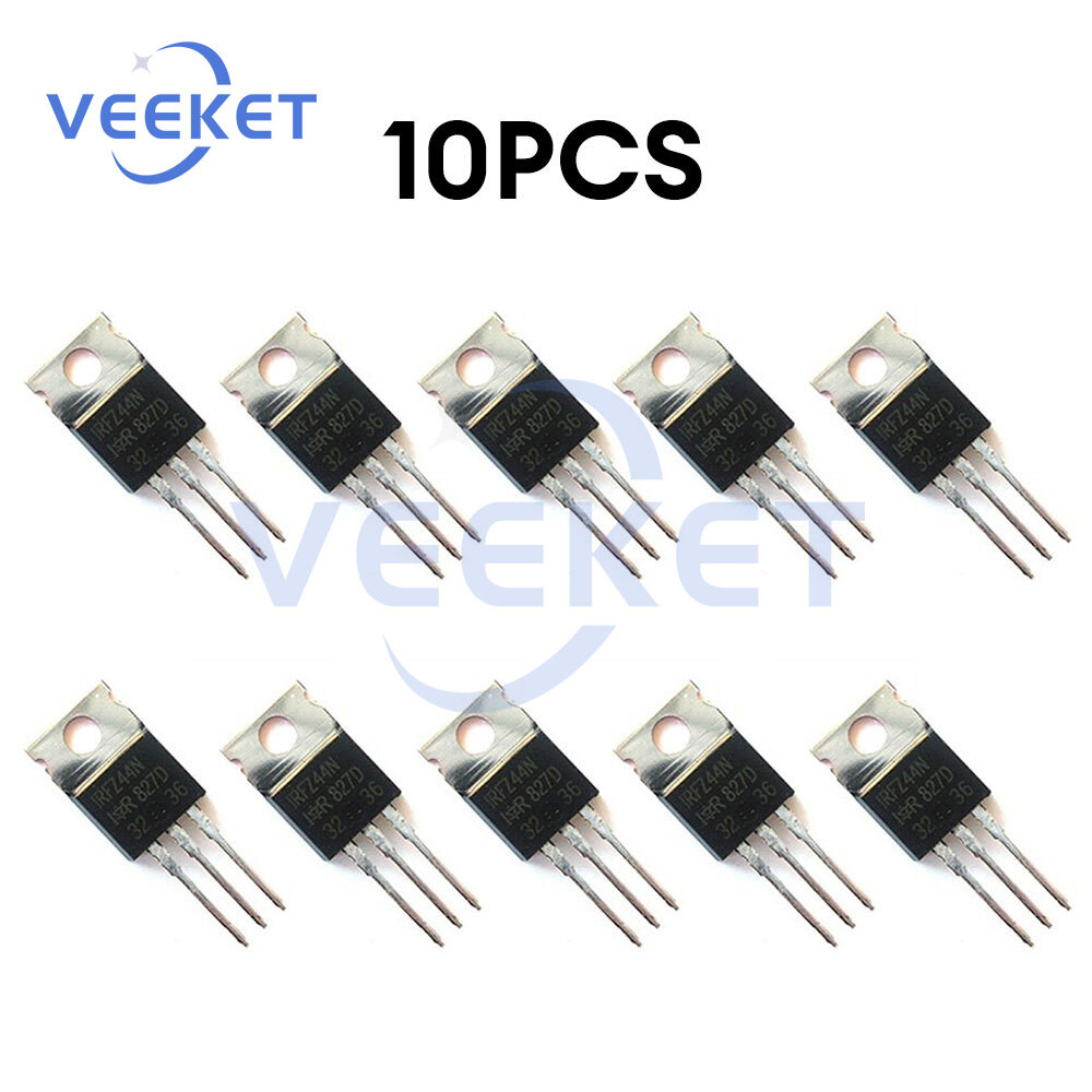 10 PCS IC Chips IRFZ44N 3 Pin Transistor TO-220 Rectifier Power MOSFET for Arduino SCM Component Int