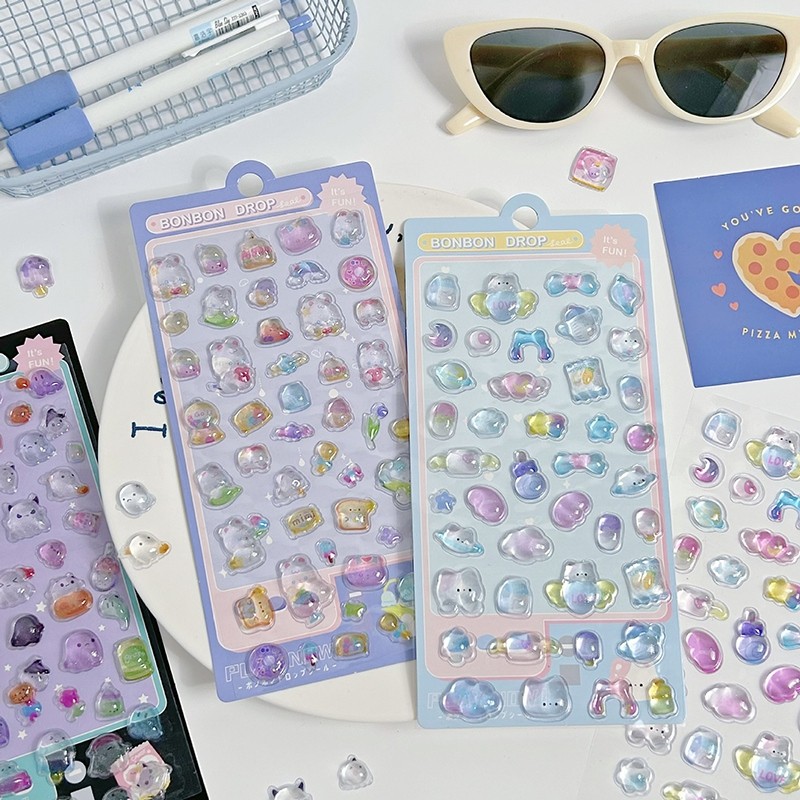 

3D Cartoon Animal Stickers Kawaii 3D Decoration Stickers Stationery Sticker Scrapbook Sticker Decals DIY Phone Case Sticker