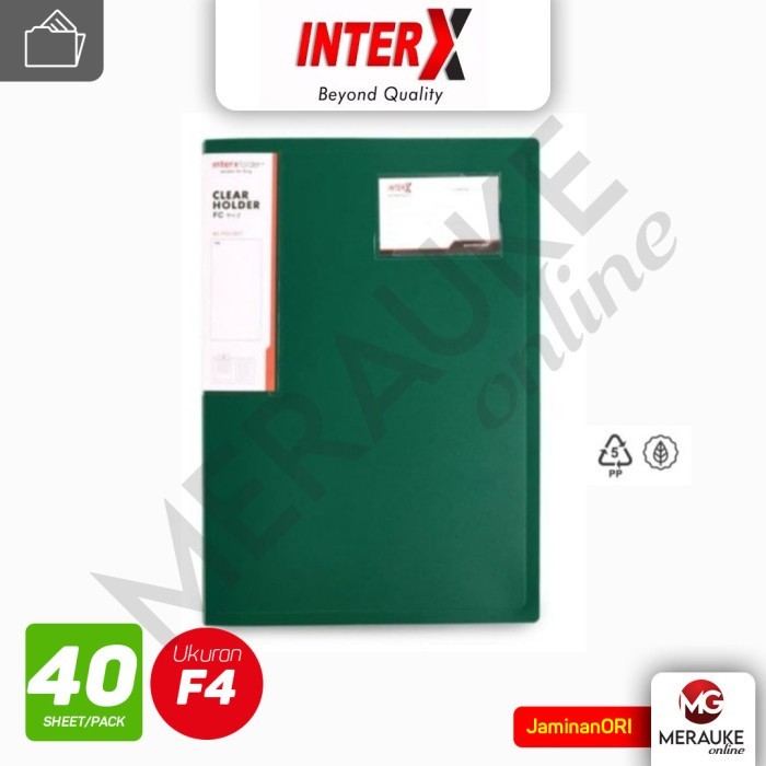 

InterX Clear Holder Document Keeper Display Book F4 isi 40 Lembar