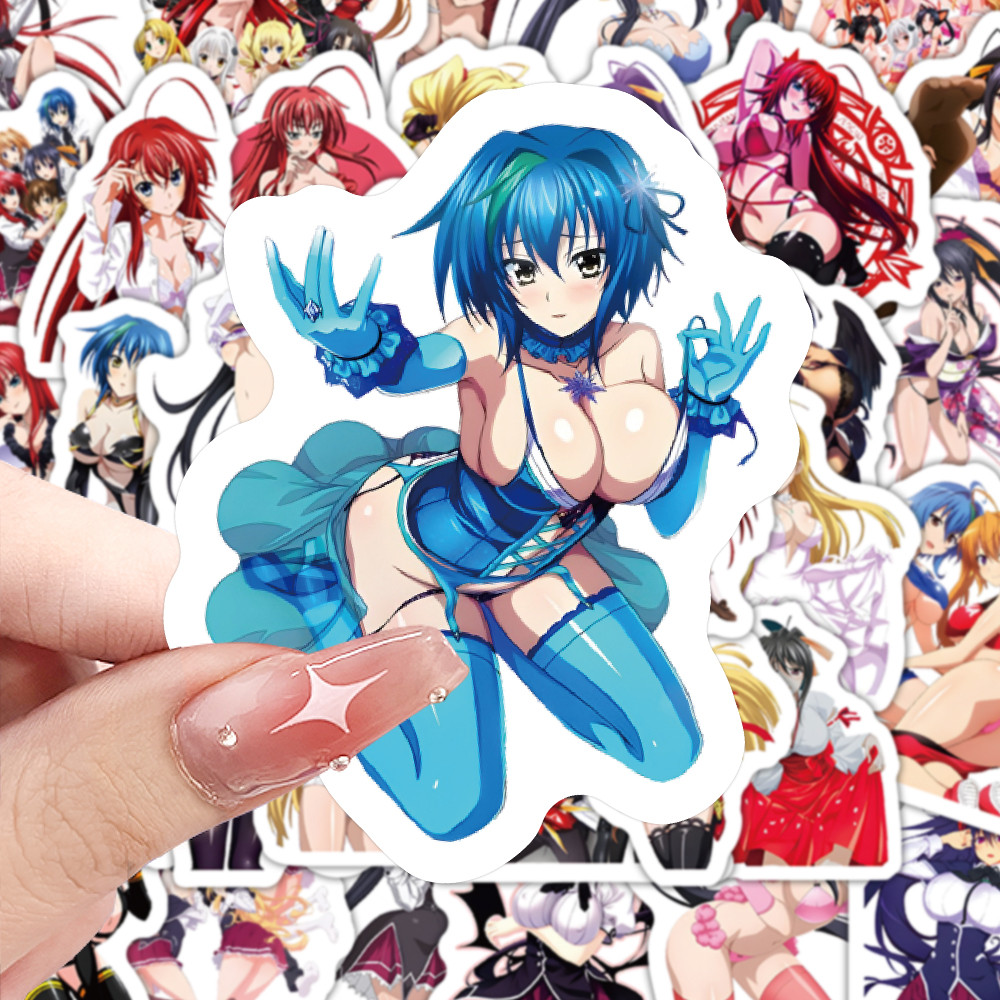 

10/60PCS High School DXD Anime Graffiti Stickers Sexy Girl Cartoon Decals DIY Laptop Phone Guitar Skateboard Waterproof Sticker