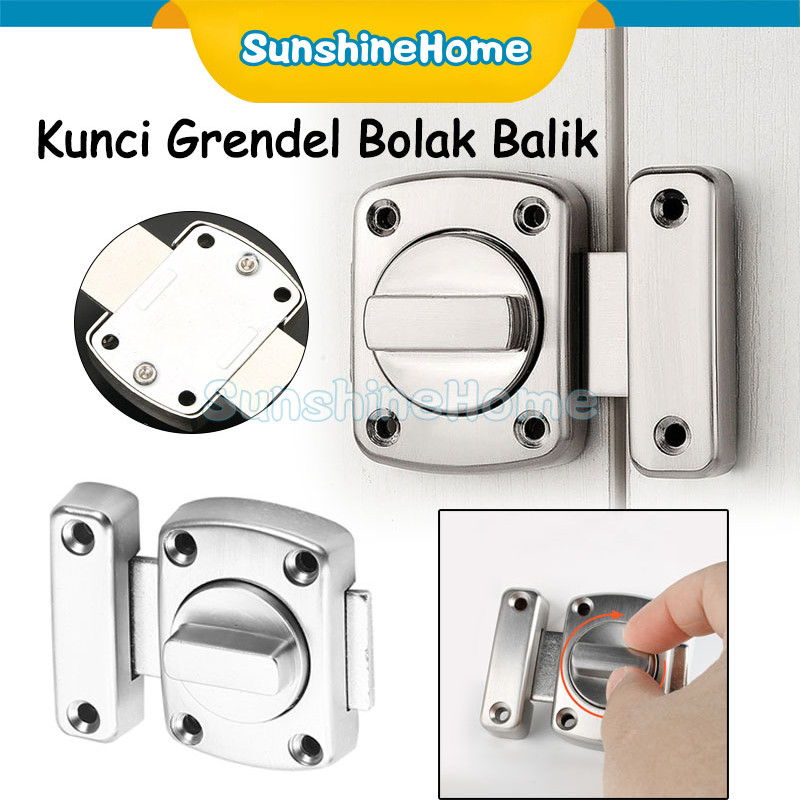 Grendel Putar / Grendel Slot Pintu Jendela / Latch Lock Bathroom