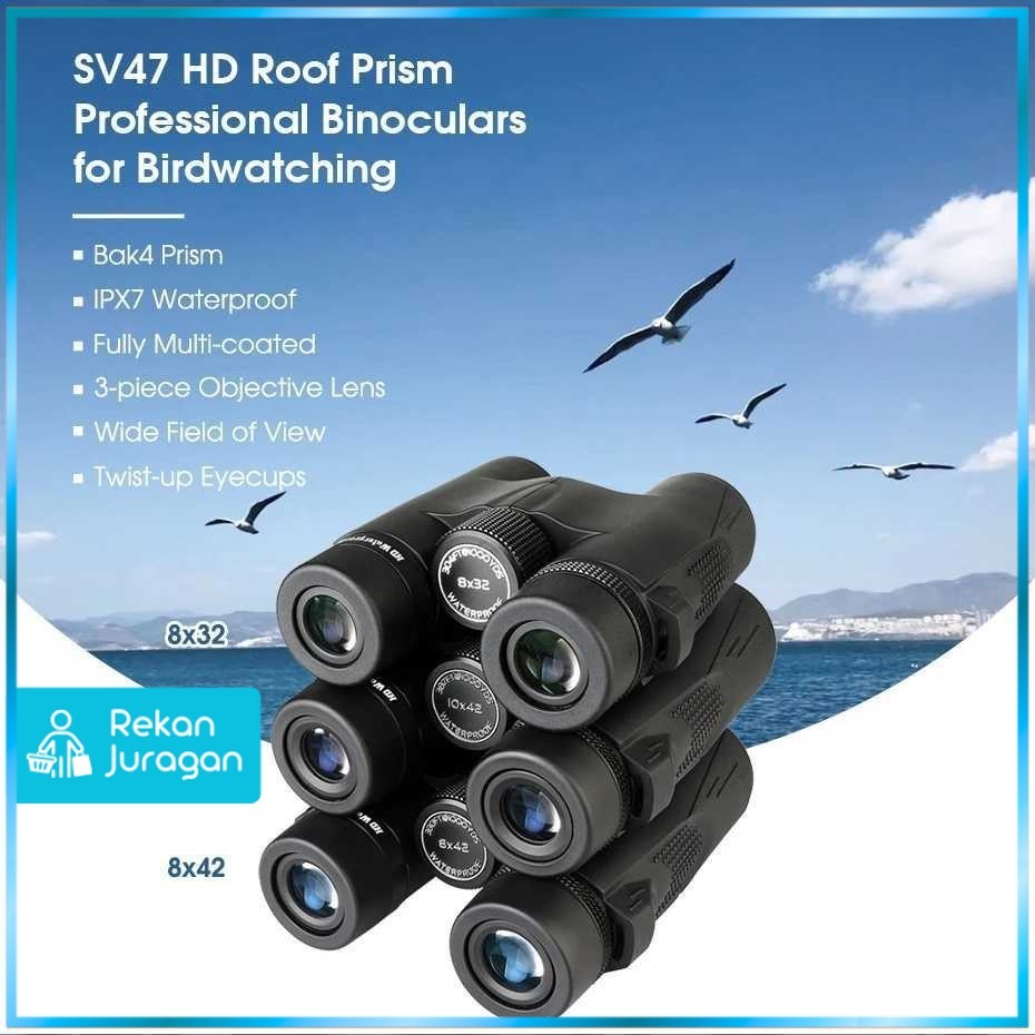 SVBONY Teropong Binocular HD BAK4 FMC Lens Birding Stargazing IPX7 - SV47