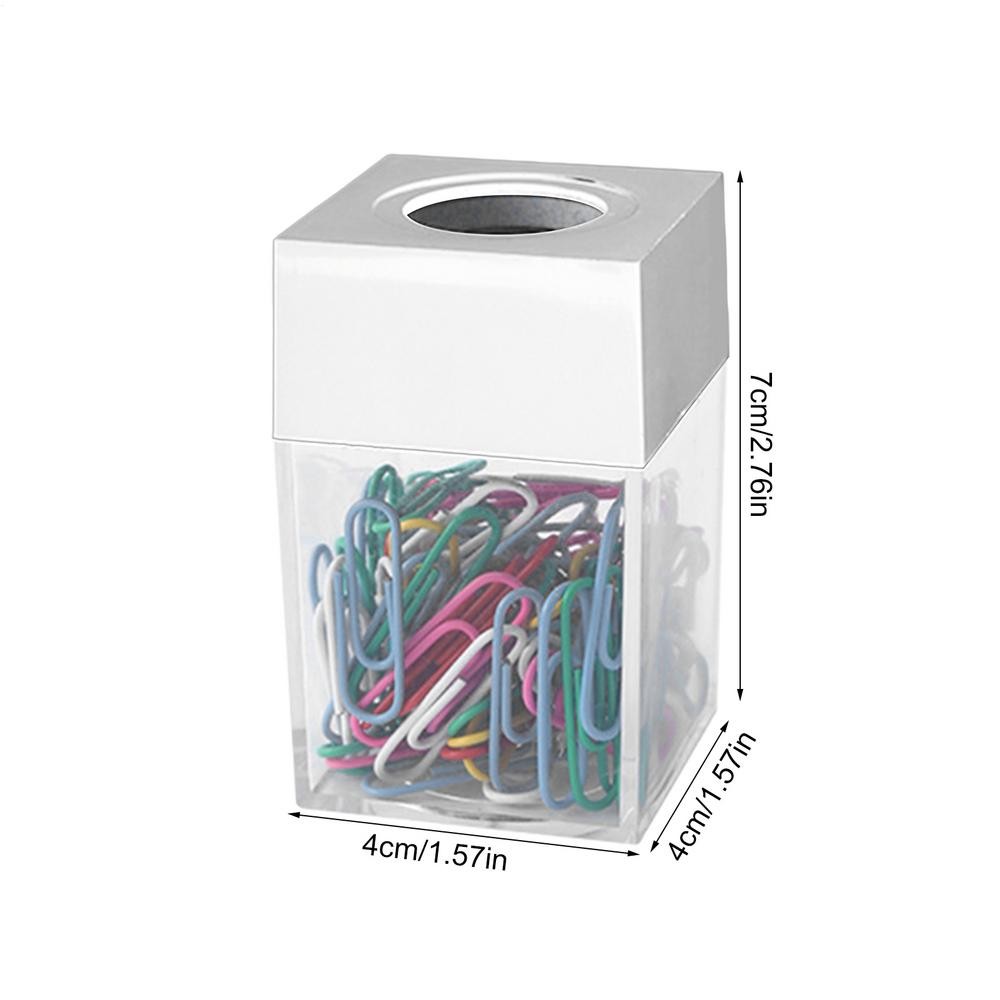 

Paper Clip Dispenser Magnetic Paper Clip Dispenser Organizer Transparent Paper Clip Holder Desktop Paper Clip Dispenser For Desk