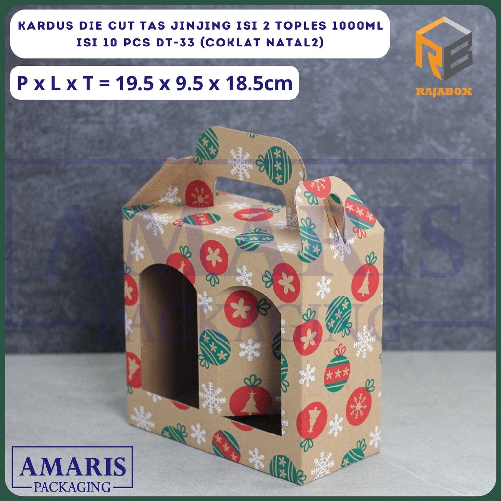 

DT-33 Kardus Die Cut Tas Jinjing Isi 2 Toples Jar (UKURAN TOPLES 9CM DAN TINGGI 17.5CM) RajaBox RB