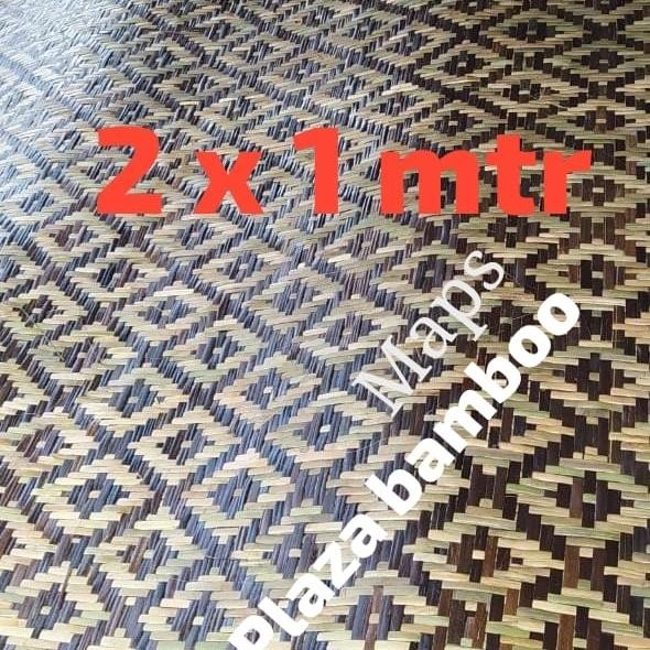 anyaman bambu | Bilik | plafon bambu motif - motif, 2x1
