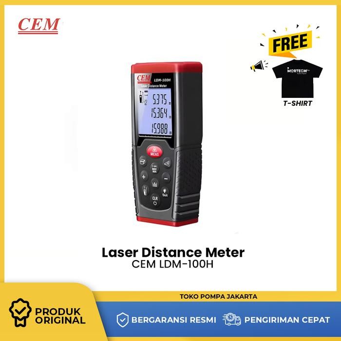 Laser Distance Meter CEM LDM100H Range Finder Digital LDM-100H Measure