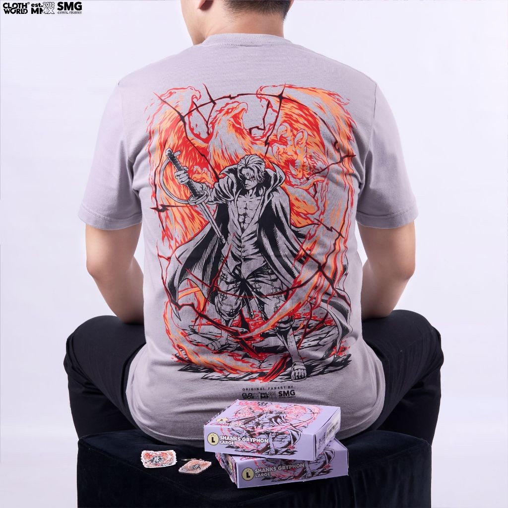 JASTIP Shanks Gryphon Akagami No Shanks The Red Hair Pirates Yonko One Piece Kaos T-Shirt