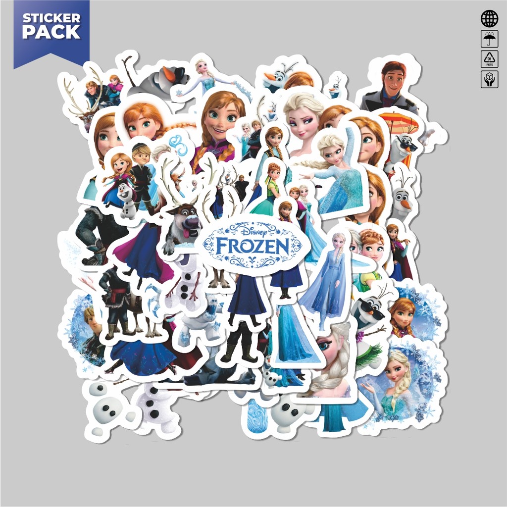 

[100PCS]Stiker Pack Stiker Kartun Frozen Princess Elsa Aesthetic Vinyl Anti Air Dekorasi Sticker Laptop Buku Journal Koper Helm Casing HP Gitar Helm Skateboard