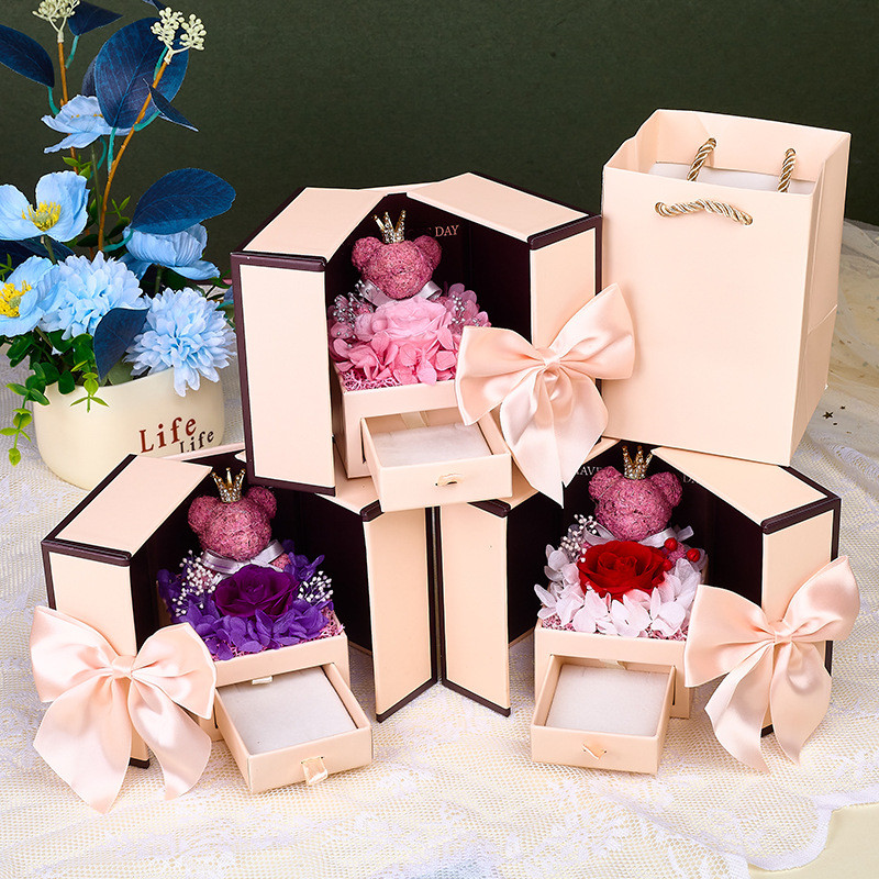 

(Ready)Eternal Rose Gift Box /Mawar Gift Box /kotak Penyimpanan Perhiasan Yang Universal Untuk Kalung/hadiah Valentine,hadiah Ulang Tahun(Tdk Termasuk Perhiasan/Aksesoris)
