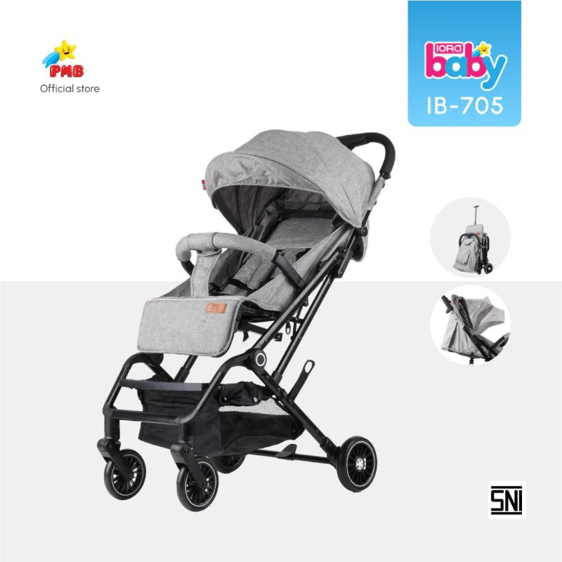 BABY STROLLER BY IORA//KERETA SORONG BAYI BISA DUDUK,SANDARAN DAN REBAHAN//PMB IORA IB-705