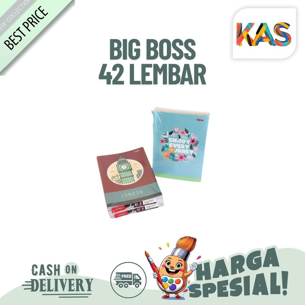 

Buku Tulis SIDU Sinar Dunia MAXI Big Boss Ukuran Boxy B5 42 Lembar Isi 5 - Pack