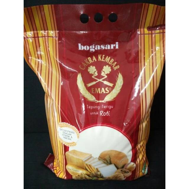 

5kg Cakra Emas Roti/Terigu Protein Tinggi/Tepung untuk Donat