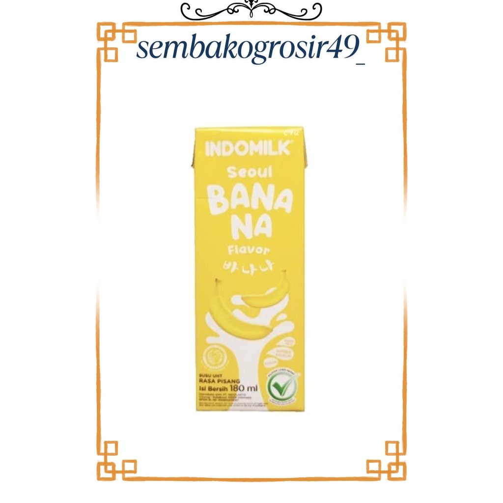 

SG49 INDOMILK UHT SEOUL BANANA 180 ML - SUSU