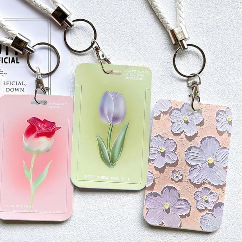 Plastik Id Card Holder Frame Id Card Tempat Kartu Name Tag Card Holder Dengan Tali Lanyard /