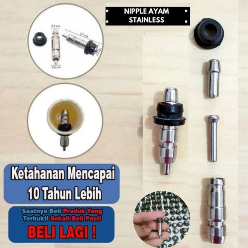 Nipel Ayam Stainless Nepel Puyuh Niplee Nepel Ayam Puyuh Stainles Niplle A1 VITRIASS