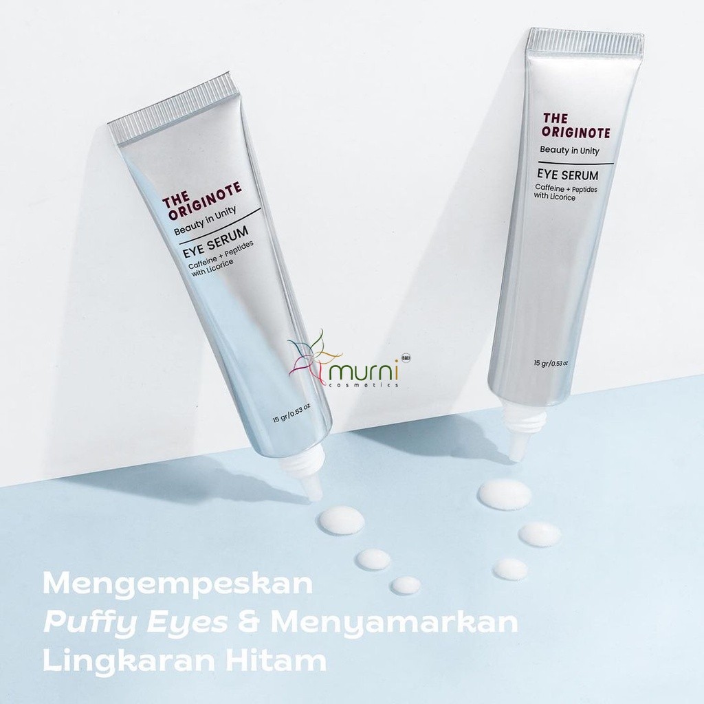 [ MURNI ] THE ORIGINOTE EYE SERUM 15GR CAFFEINE + PEPTIDES WITH LICORICE 15GR