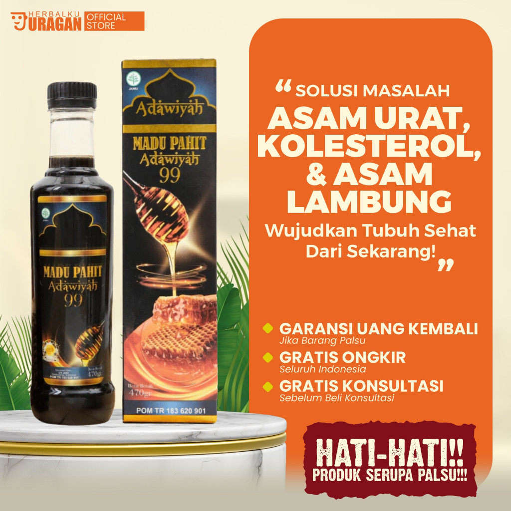 

[ Original ] Madu Hitam Pahit Adawiyah 99 Original Isi 470gram Madu Hitam Propolis