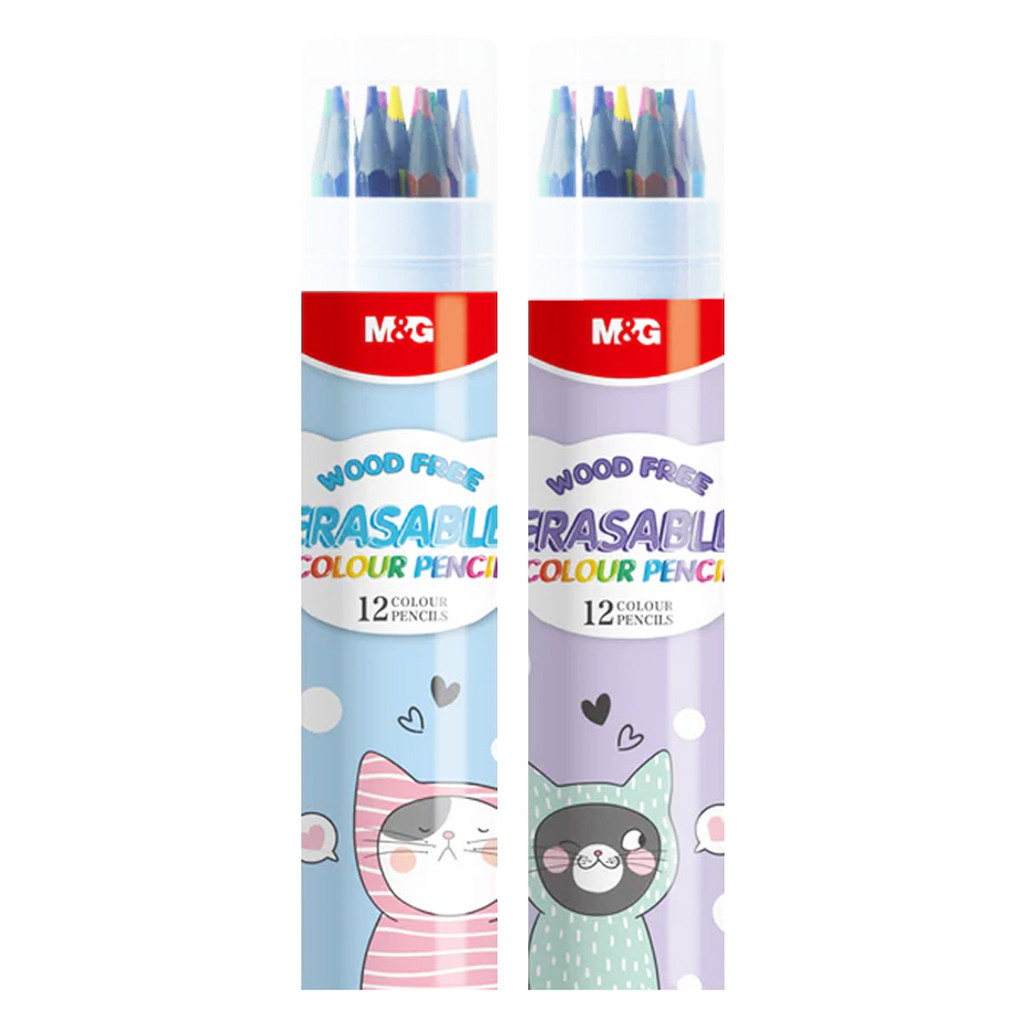 

M&G AWPQ0524/AWPQ0525/AWPQ0526/AWPQ0527 Pensil Warna Alat Melukis Erasable Bisa Dihapus 12/18/24 Warna