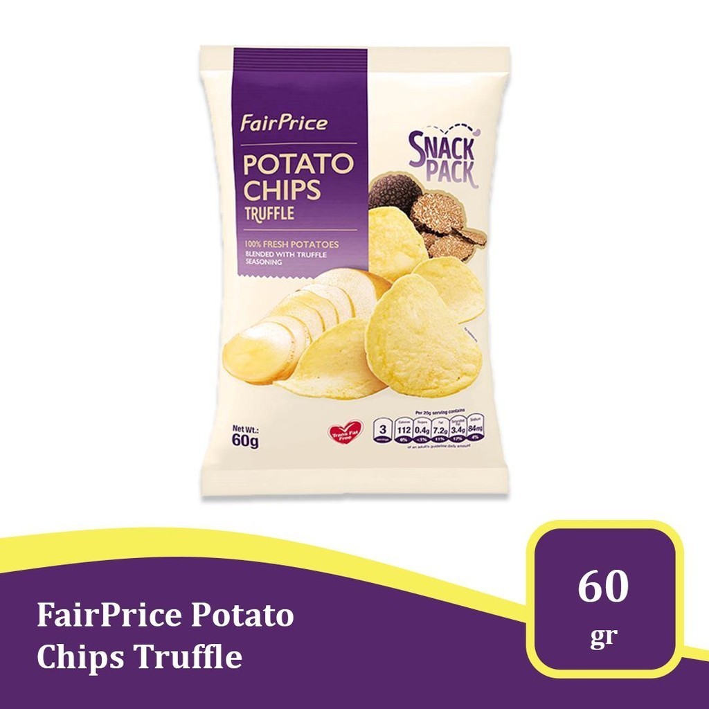

Fairprice Truffle Potato Chips - Camilan Gurih Premium Import USA 60gr