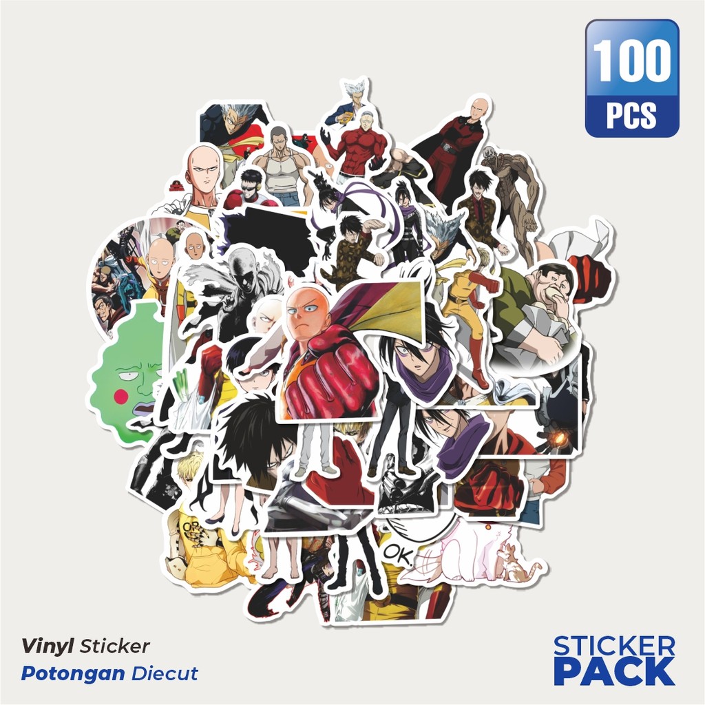 

Stiker Vinyl Stiker Anime One Punch Man Waterproof Aesthetic- Untuk Laptop, Motor, dan Helm - Paper Stationery Pack