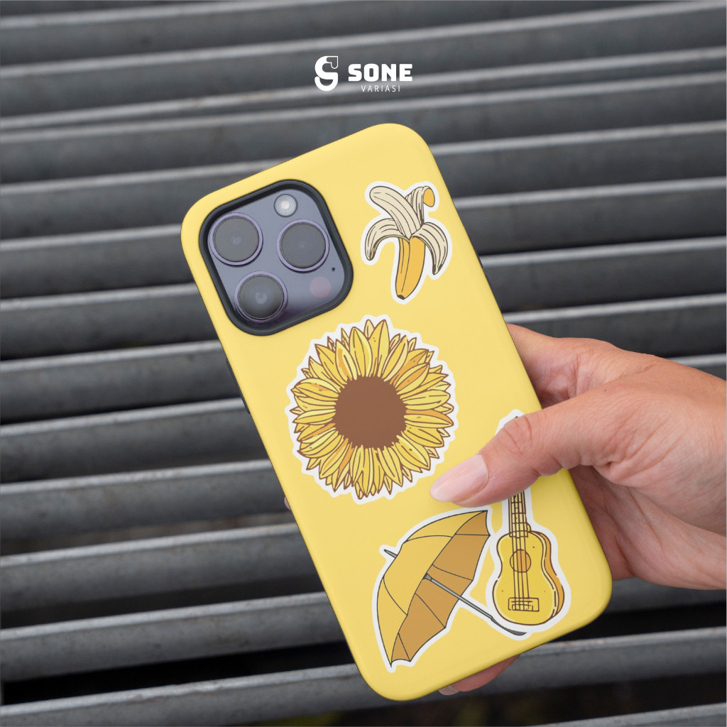 

Stiker Yellow Aesthetic Vinyl Waterproof Anti Air - Sticker Aesthetic Helm Buku Journal Koper Motor Casing HP Laptop Tumbler Setiker