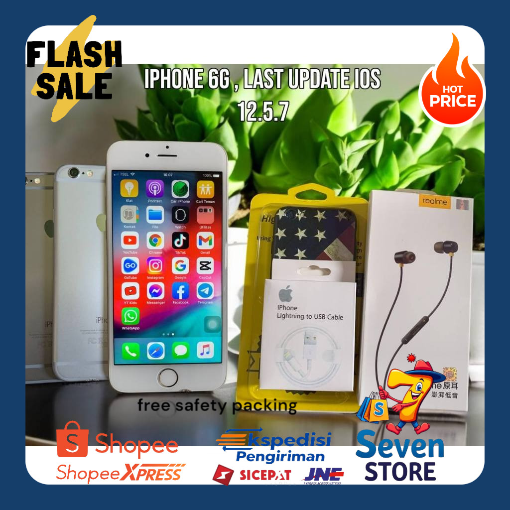iPhone 6G / 6S 16GB / 32GB / 64GB / 128GB Second Murah All Provider Permanen