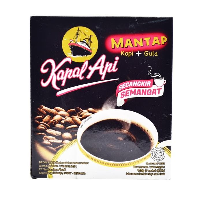 

Kopi hitam Instan KAPAL API MANTAP isi 30 dan isi 5 Coffee Cup