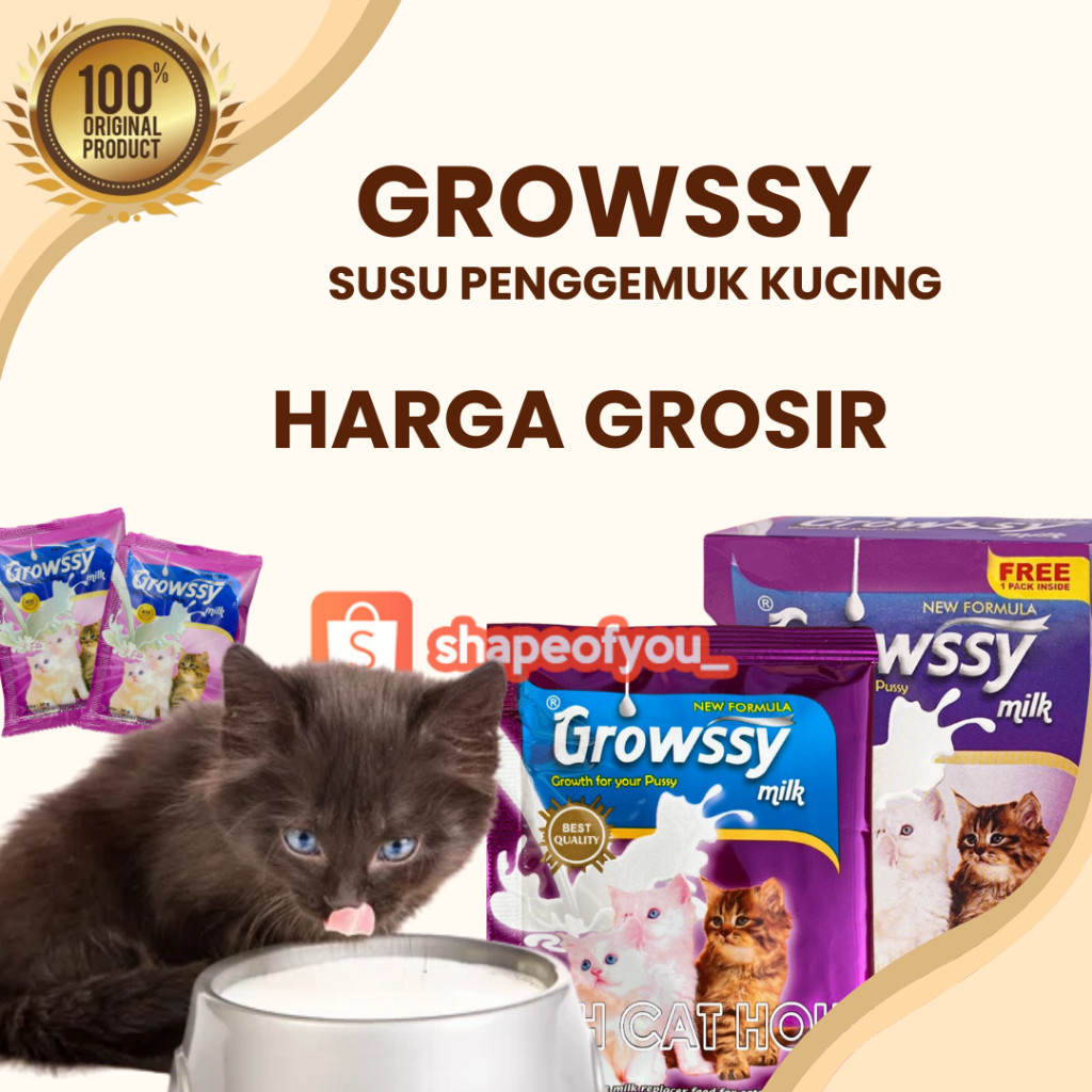 mareki Promo Growssy Susu Kucing Growsy Kitten Milk Susu Anak Kucing Baru Lahir