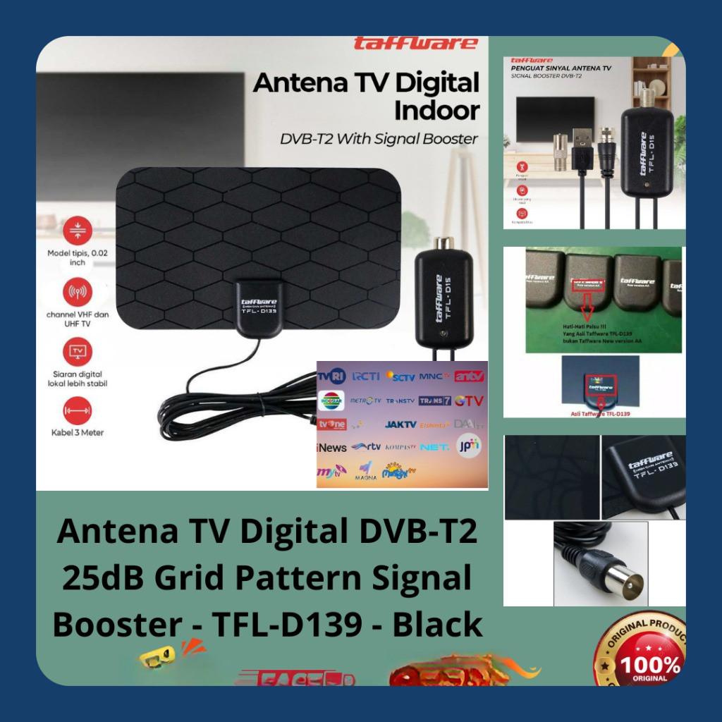 [TERMURAH 1000%]ANTENA TV DIGITAL INDOOR ALL Channel INDONESIA