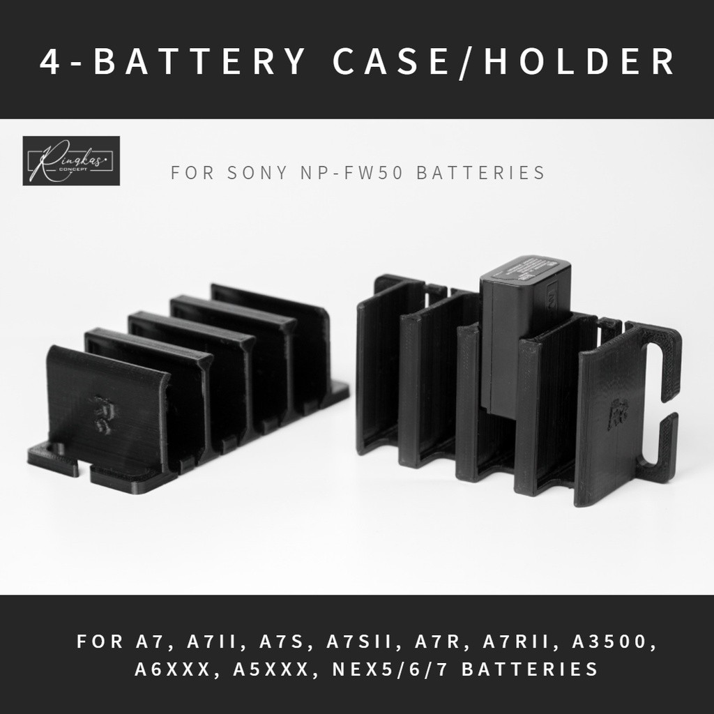 Tempat Baterai Sony NP-FW50 4 Battery Case Sony A6000 A6100 A6300 A6400 A6500 A5000 A5100 A7 A7II A7