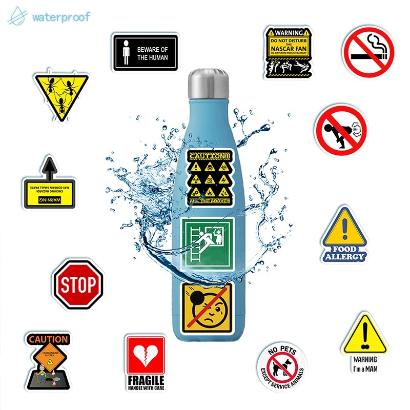 

Stiker papan peringatan rambu jalan papan pengumuman stiker untuk Buku Tempel/Buku Harian/HP/Dekorasi Laptop/Sticker Helm Tahan Air Vinil/Stiker Tablet Ponsel stiker tahan air berperekat