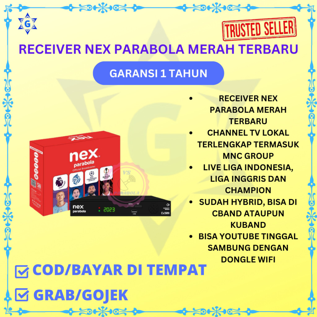 NEX PARABOLA RECEIVER PARABOLA MERAH