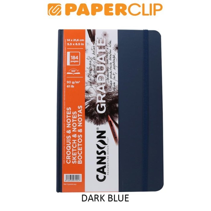 

【M-MT】SALE!!! SKETCHBOOK CANSON GRADUATE NOTES 14X21 HARD COVER - 31200L043 D BL