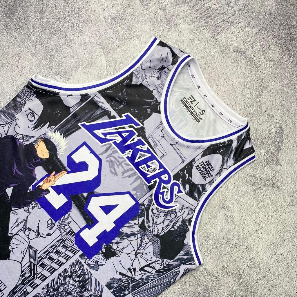 [ORIGINAL] Jersey KB Bryant LA Lakers #24 Custom GOJO -  Swingman Bola Basket Baju Kaos T-Shirt Tshi