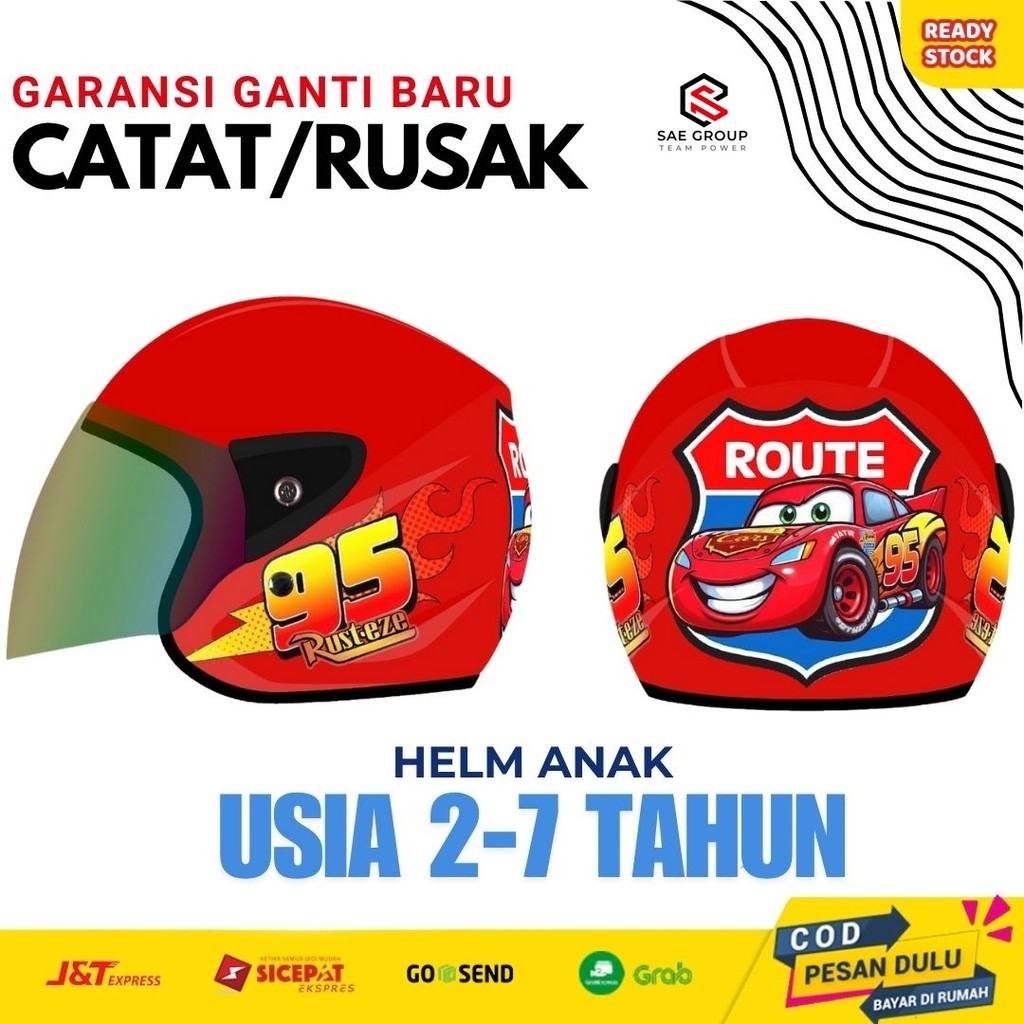 Helm Anak Kecil Perempuan Lucu Karakter Usia 1 2 3 4 5 6 7 Tahun