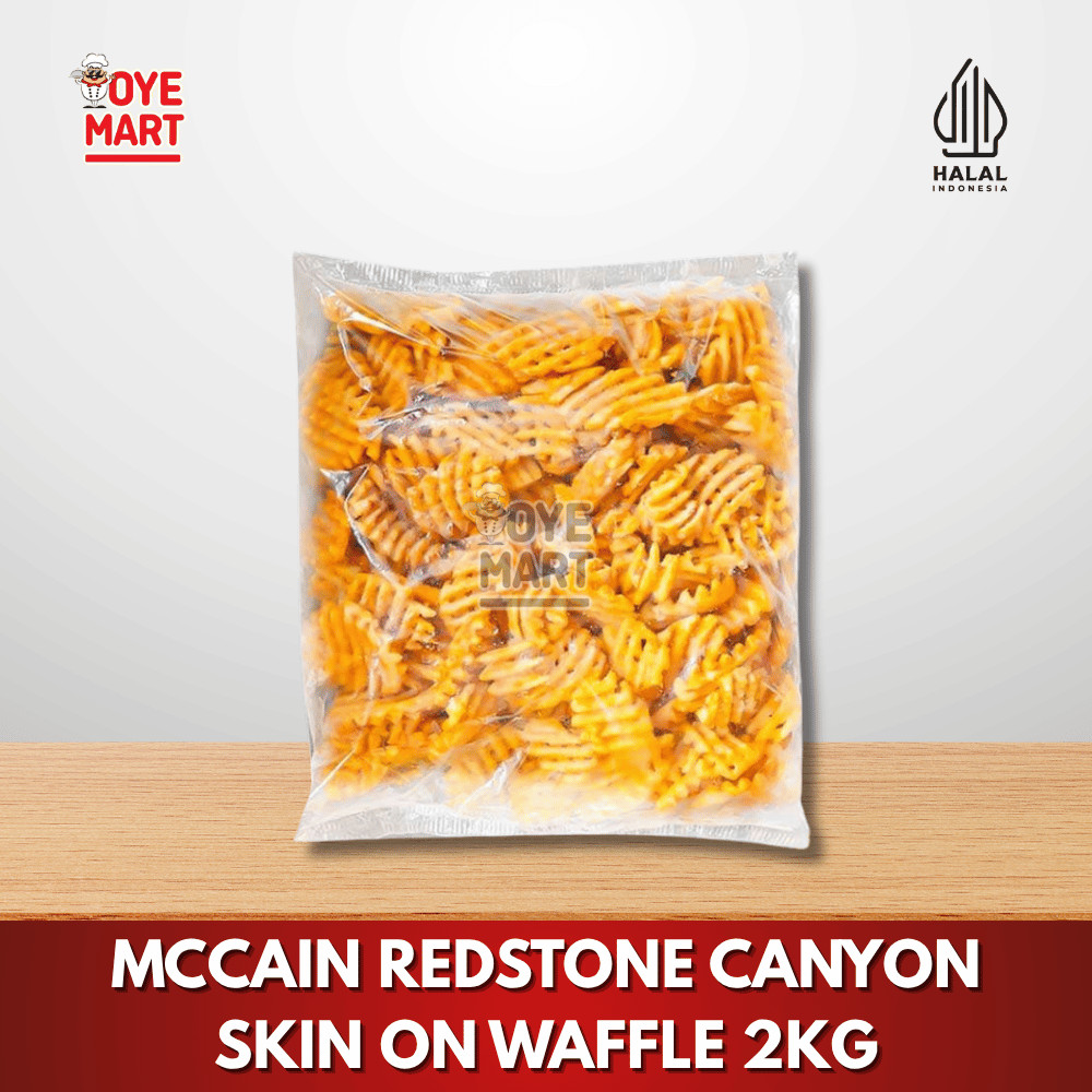 

MCCAIN REDSTONE CANYON SKIN ON WAFFLE 2KG KENTANG GORENG BEKU