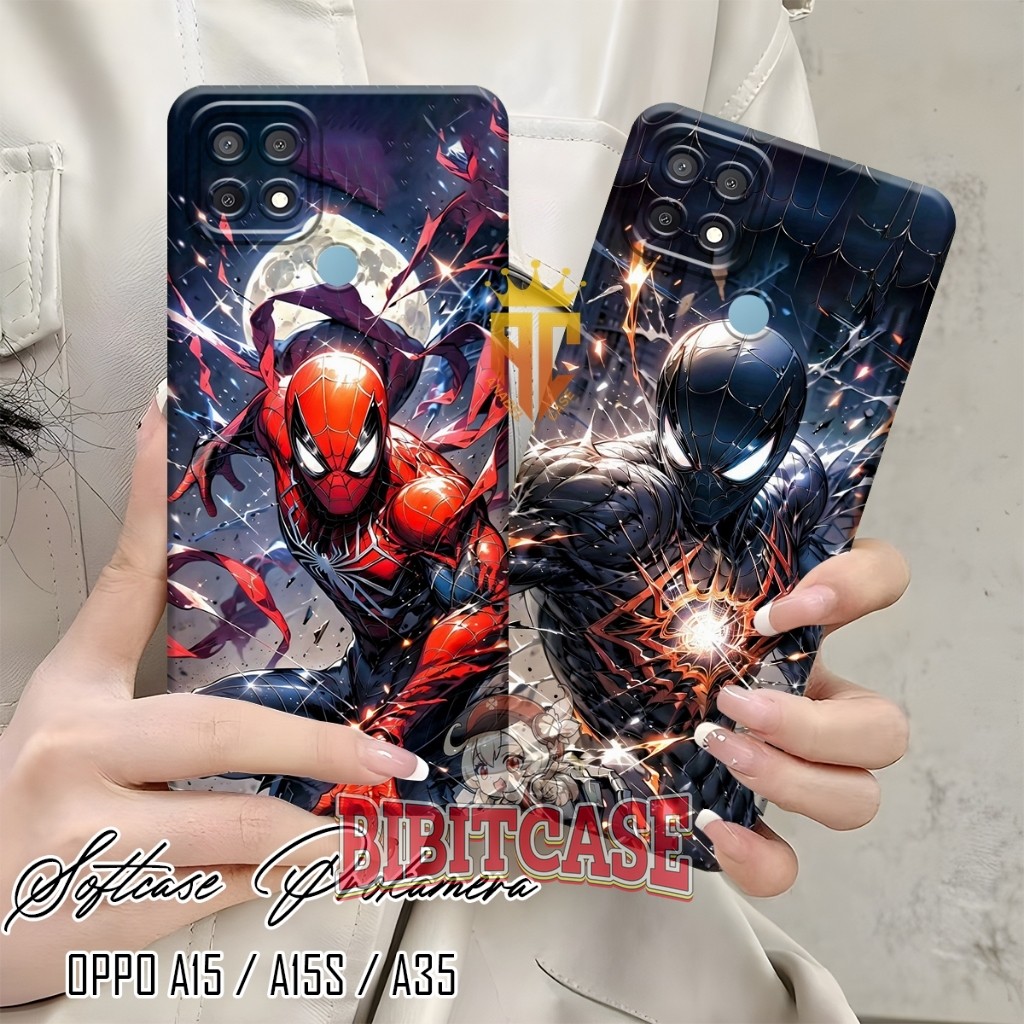 Softcase Prokamera OPPO A15 / A15S / A35 Motif Spiderman - Case Oppo a15 - Case Hp [CP4]