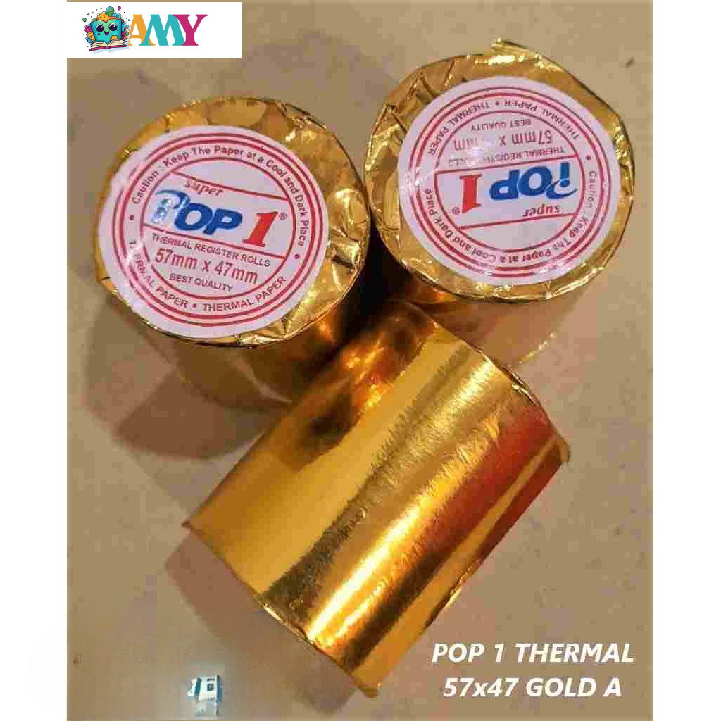 

Pop 1 Thermal 57 x 47 Gold A Amy Stasionary