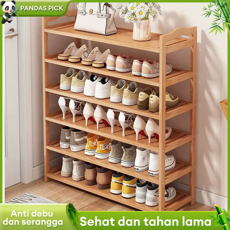 Rak Sepatu kayu/Rak Sepatu Sederhana/Rak Penyimpanan/Rak Kayu Serbaguna/Lemari Sepatu Multifungsi As