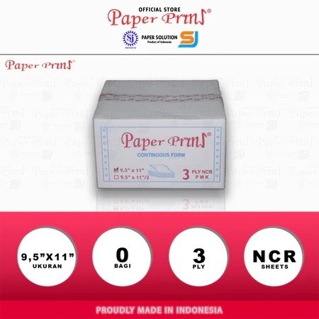

Paperpryns Kertas Continuous Form 3PLY NCR 9,5" x 11" (FULL)