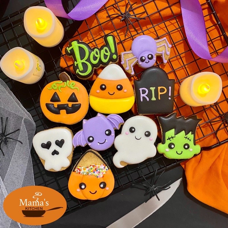 

Halloween Cookies (Halloween / Kukis Collection) - Sugar Cookies / Decorated Cookies / Kukis Hias