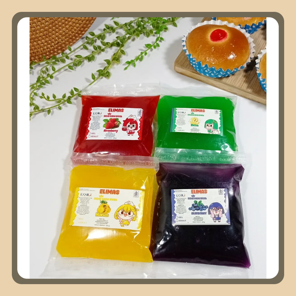 

1 Kg Selai Buah Enak Merk Elimas